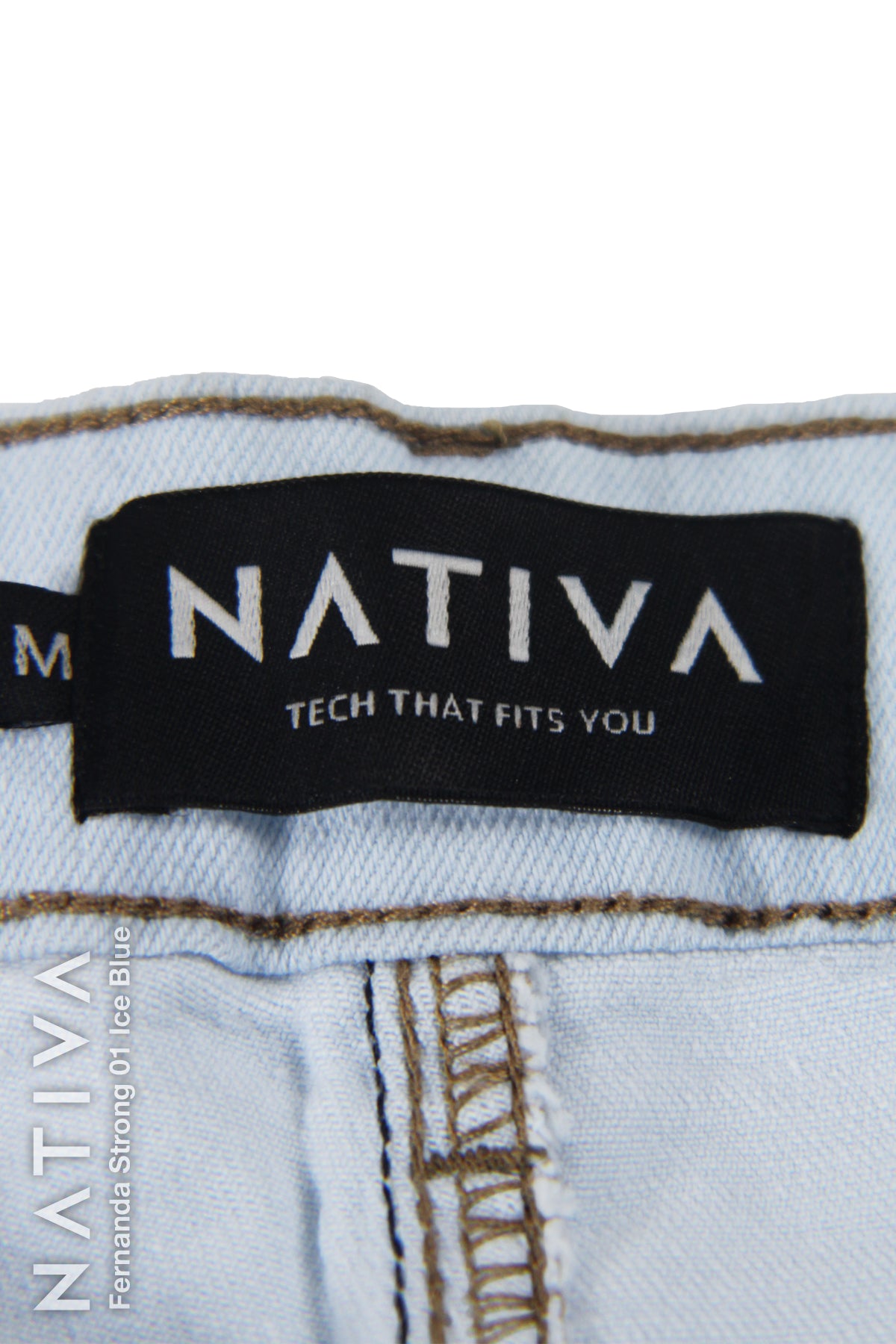 NATIVA, STRETCH JEANS. FERNANDA STRONG 01 DENIM BLUE, High-Rise Fitted